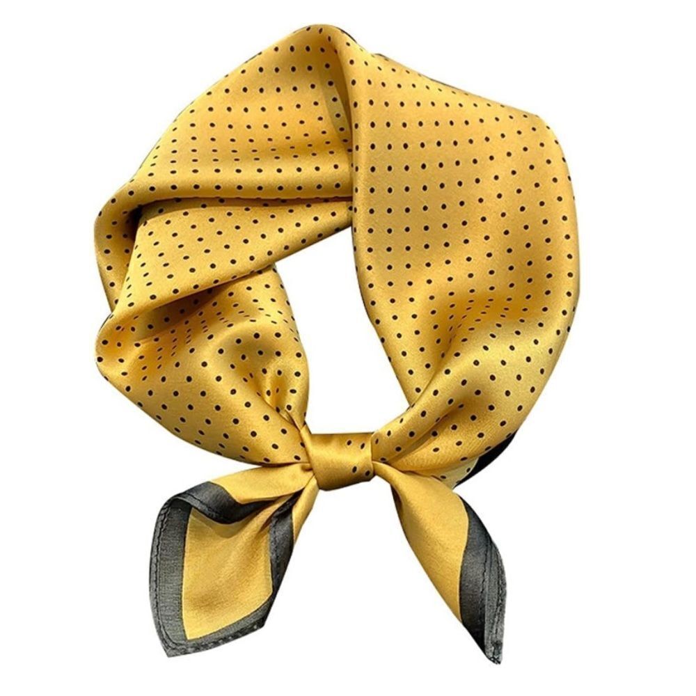 Yellow dot Silk Scarf